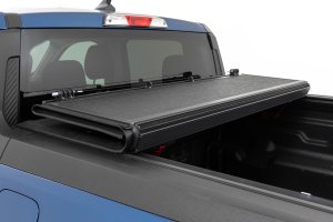 Ford Maverick Hard Low Profile Bed Cover - Rear - Rough Country - Tri-Fold - '22-'25 Ford Maverick Hard Low Profile Bed Cover - Rear - Rough Country - Tri-Fold - '22-'25